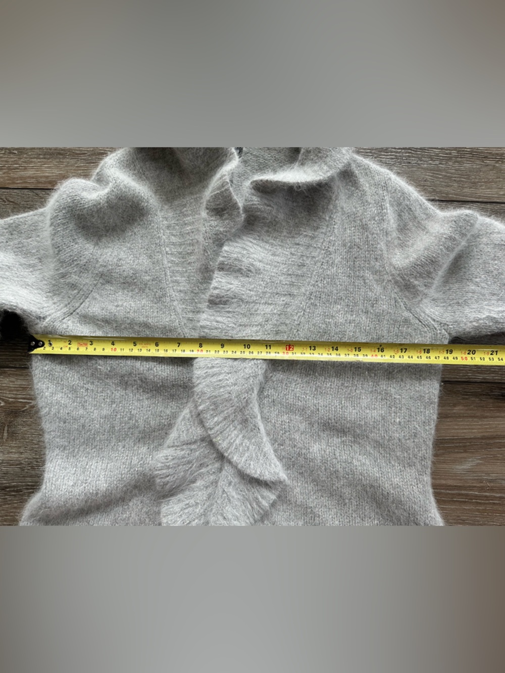 Alexandra Bartlett feminine/vintage inspired Ruffle-Trim Cardigan/ angora/large - Picture 11 of 11